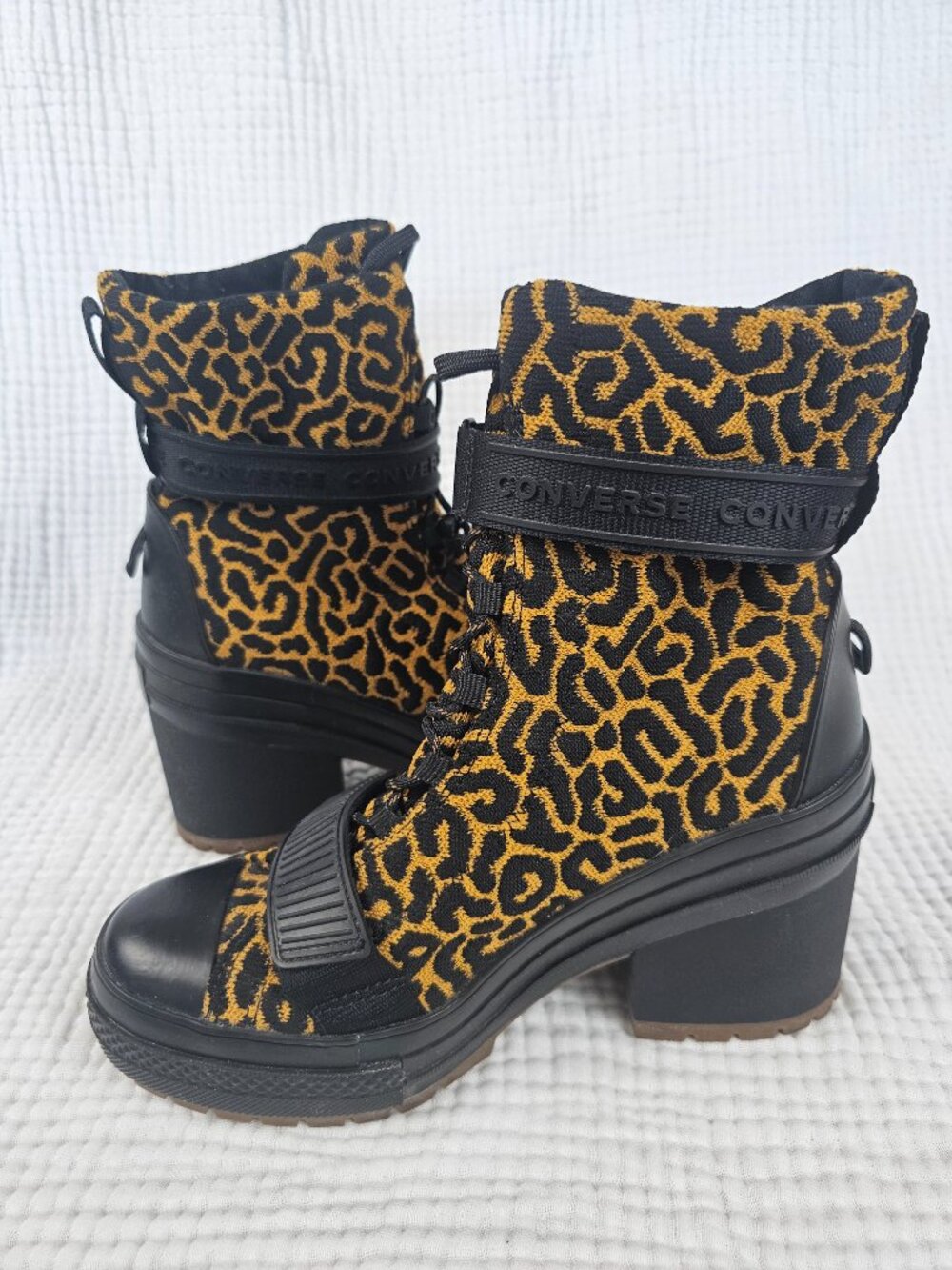 Converse GR82 Platform Combat Boot | Leopard Print | Women's Sz 8.5 - Picture 7 of 9